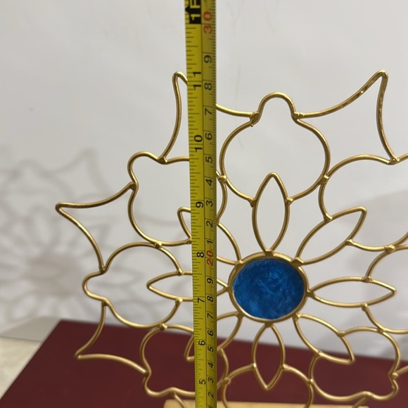 Gold and Blue Decorative Art Piece - Picture 3 of 4